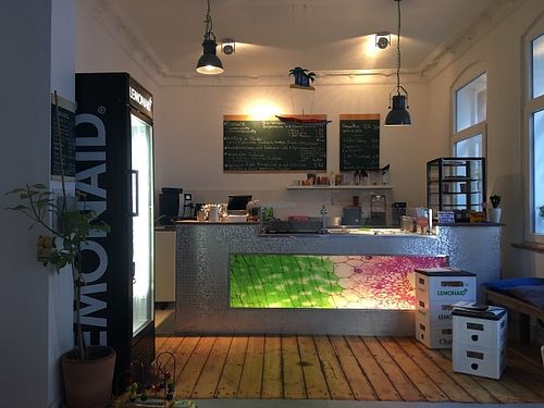 Restaurant interior at Vegan&Raw in Hannover