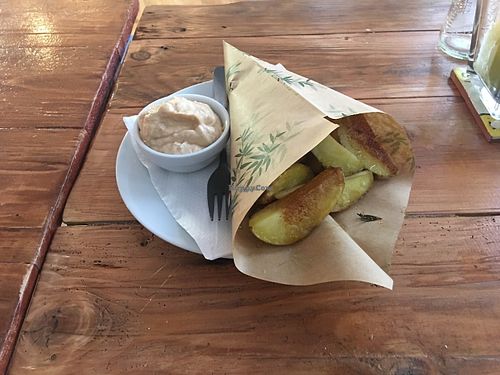 Potato wedges at Vegan&Raw in Hannover