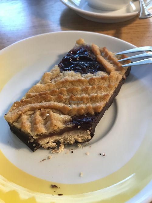 marzipan-cherry slice (veeery yummy) at Basic - Ludwigstr in Augsburg