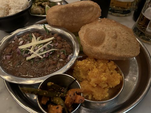 Chole Puri  at Dishoom in Edinburgh