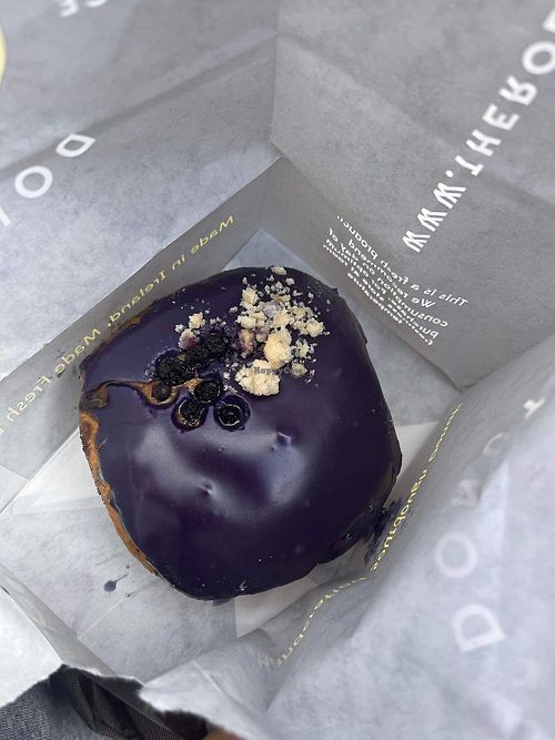 Vegan blueberry donut  at The Rolling Donut - Bachelors Walk in Dublin
