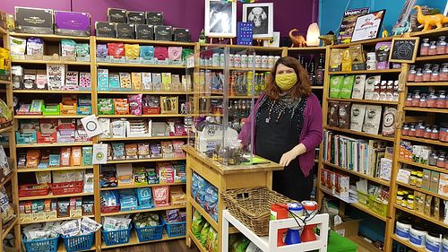 Charlie what a lovely person. at Brontosaurus Vegan Lifestyle Store in Swansea