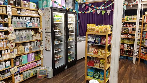 Inside at Brontosaurus Vegan Lifestyle Store in Swansea
