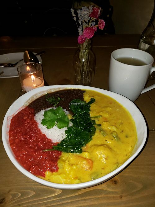 Main dish at Divya's Kitchen in New York City