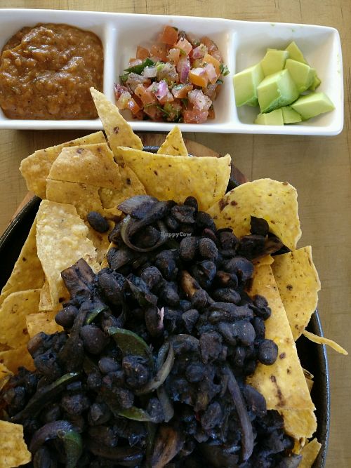 black bean vegan nachos at Abracadabra Cafe & Bar in Rotorua