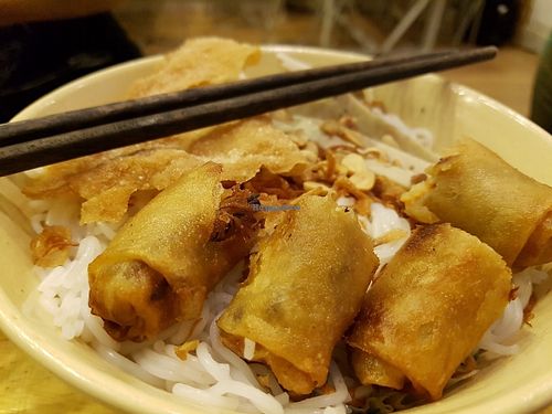 Spring rolls  at Vegan Family Restaurant in Ho Chi Minh City