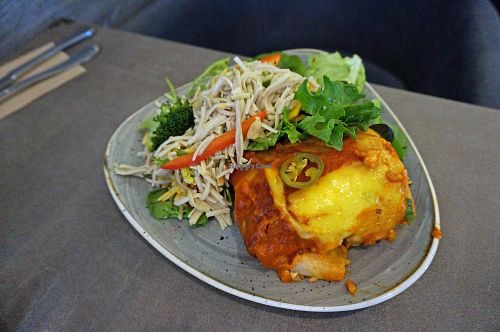 Enchilada w/salad at Nordvegan in Oslo