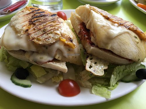 Make your own panini with vegan cheese and all the veg! at Musicker in Isle Of Bute