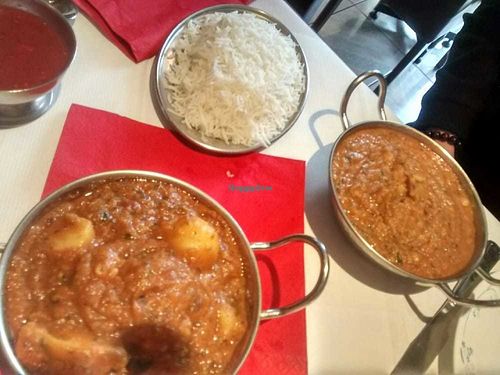 Rice, tarka daal, aloo gobi at India Pavilion in Rothesay