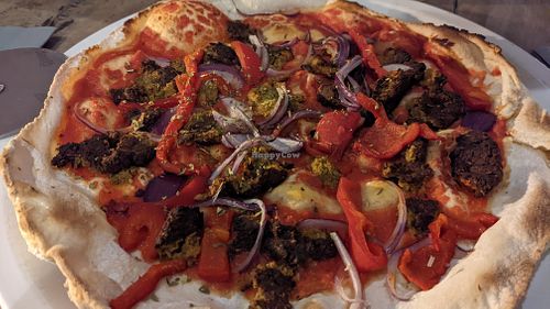 Falafel pizza at The Emporium in Clitheroe