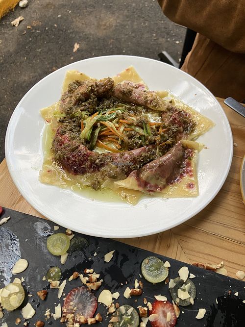 Ravioli   at Aura Vegana in Mexico City