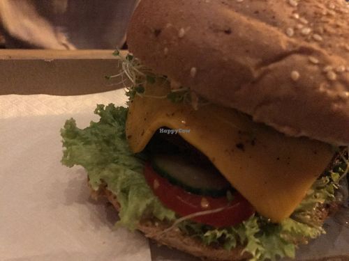 Seitan burger at Las Vegan's - Kazinczy Trailer in Budapest