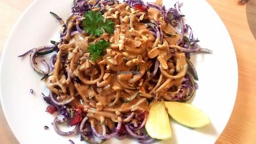 Pad Thai spicy zoodles at Holy Cow in Edinburgh
