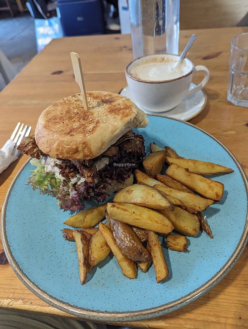 Oyster mushroom burger at Holy Cow in Edinburgh