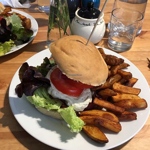 Portobello Mushroom Burger at Holy Cow in Edinburgh