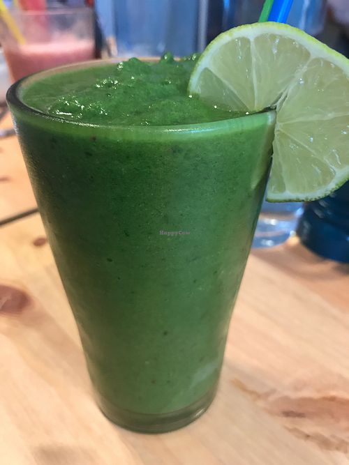 Green smoothie at Holy Cow in Edinburgh