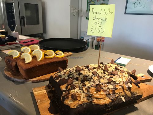 vegan cakes  at Holy Cow in Edinburgh