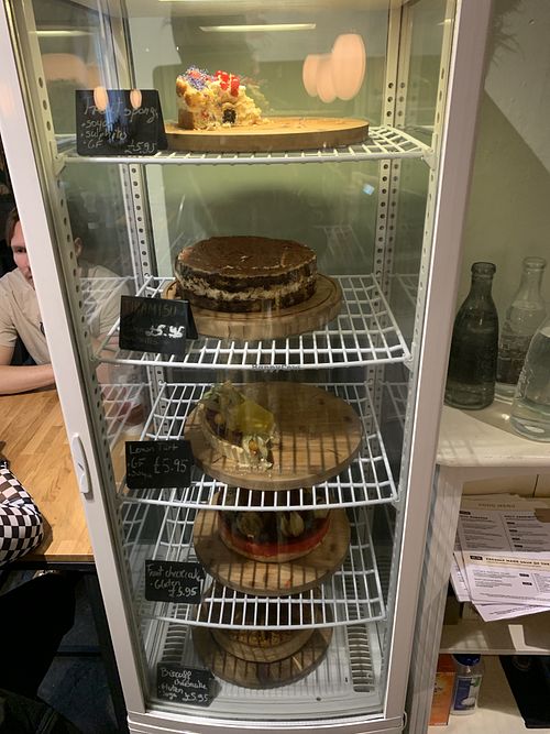 Daily cake selection   at Holy Cow in Edinburgh