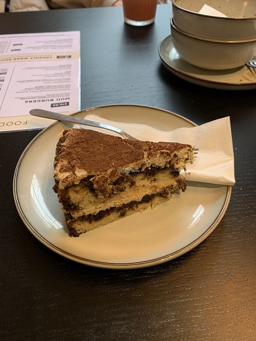 Gluten-free tiramisu cake  at Holy Cow in Edinburgh