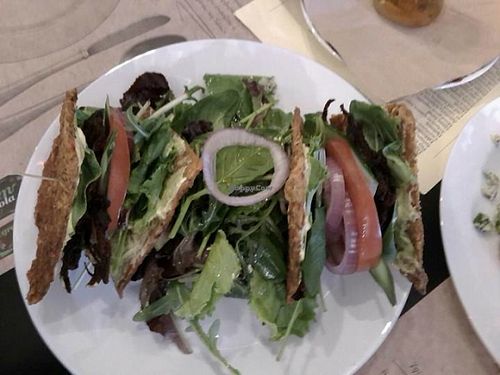 Raw vegan club sandwich at Lime Bistro in Athens