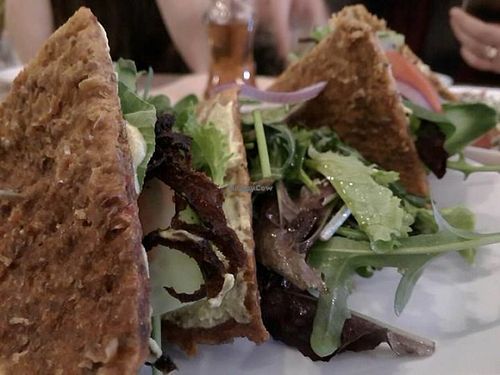 Raw vegan club sandwich at Lime Bistro in Athens