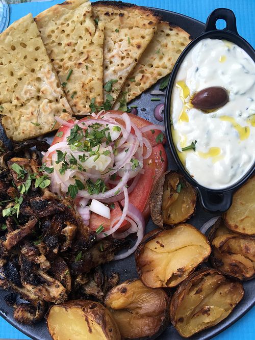 Mushroom gyros  at Lime Bistro in Athens