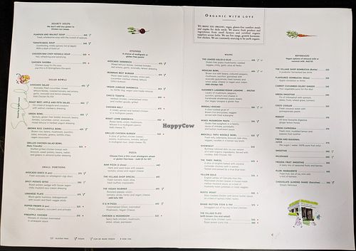 Inside of menu at The Village Shop at The Village Shop in Mumbai
