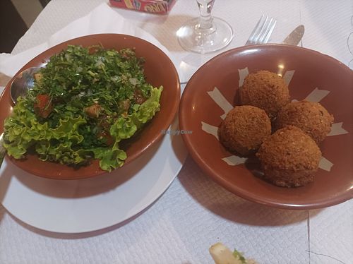 Taboulé et falafel at Layali 24 in Le Mans
