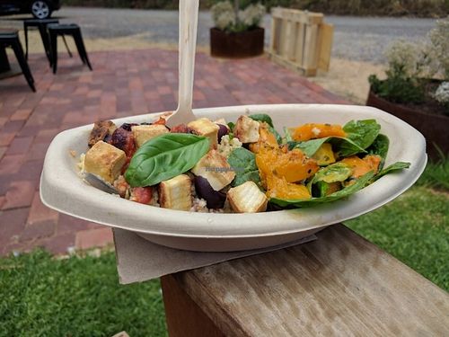 Moroccan veggie couscous with Spinach and pumpkin  at Foodie Pop Up in Aldinga