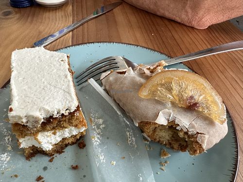 Pineapple coconut pastelito & Lemon Plum Cake   at La Vegana in Sevilla