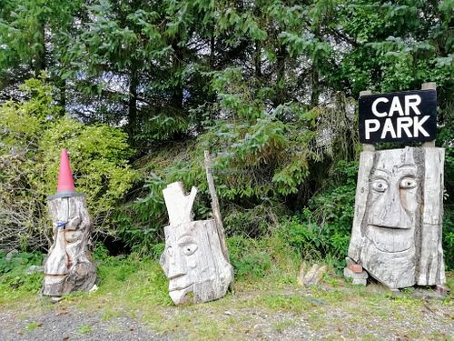Car park at Cairn o'Mohr Winery in Errol