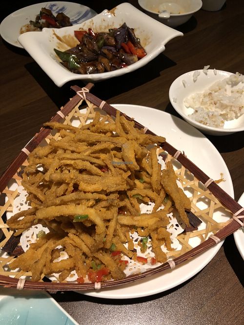 Delicious mushrooms at Super Vegan - Xujiahui in Shanghai