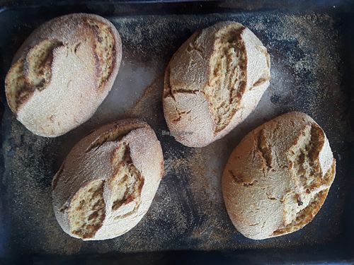 Sourdough Kamut Bread. Made with Kamut ancient grain. Vegan, Wholegrain, Organic, Sugar Free.
 at Joseph's Organic Bakery in Miami