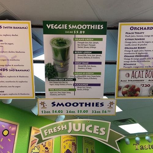 Veggie smoothies at Keva Juice at Keva Juice in Las Cruces