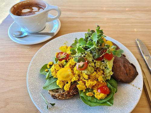 Tofu scramble at The Origin in Christchurch