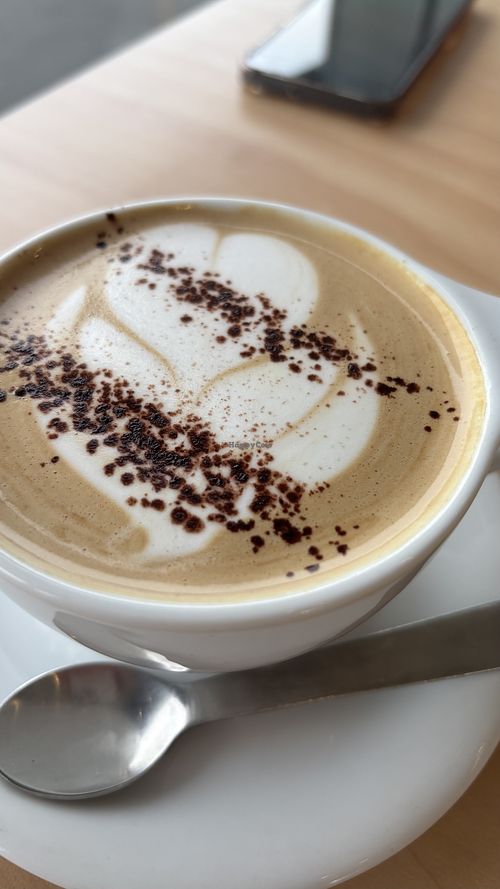 Soy cappuccino   at The Origin in Christchurch