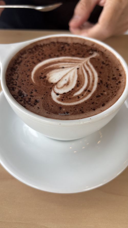Oat hot chocolate   at The Origin in Christchurch