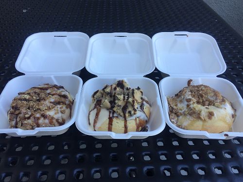 Cinnaholic trio at Cinnaholic in Brea