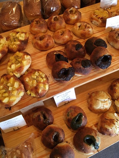 Breads - the chocolate and matcha filled breads are especially amazing warm.  at Apelila in Kyoto