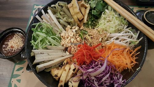 goi thap nhi nhan duyen / "dependent origination" salad at Ngo Vegetarian in Ho Chi Minh City