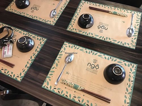 Table set at Ngo Vegetarian in Ho Chi Minh City