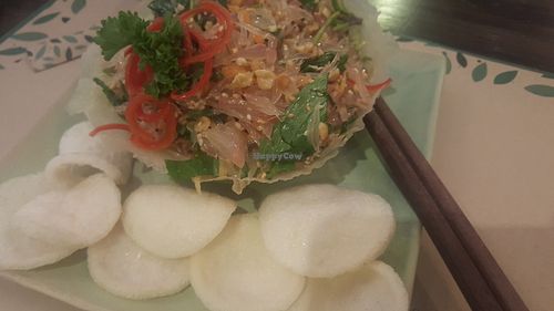 pomello salad at Ngo Vegetarian in Ho Chi Minh City