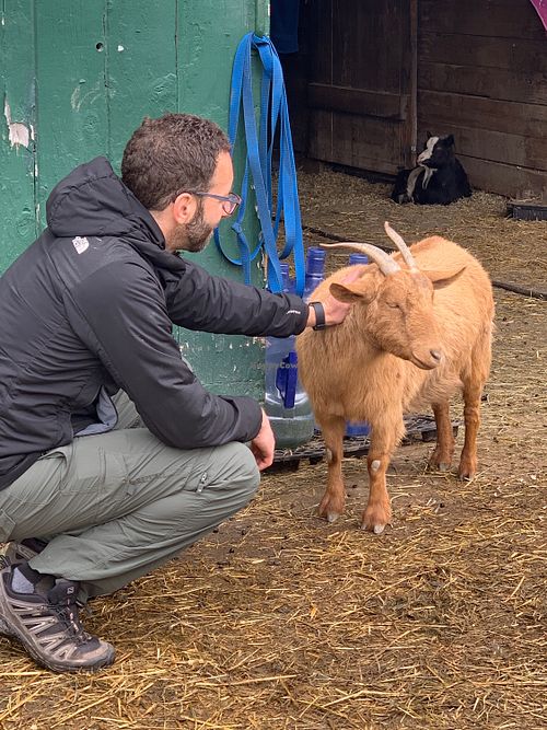 My Hubby and Violet  at Catskill Animal Sanctuary in Saugerties