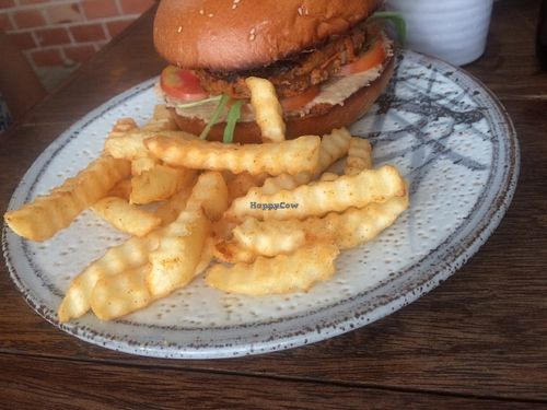 Vegan burger at Lot369 in Phnom Penh