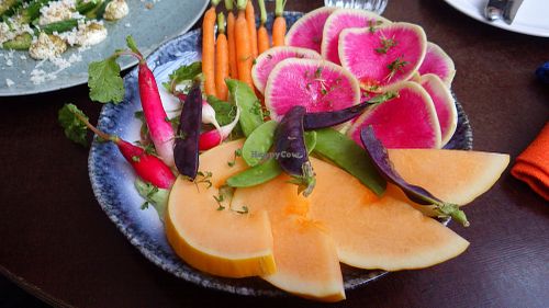 Crudités with wild garlic puree at Vaxthuset in Stockholm