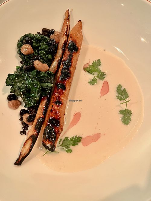  Roasted carrots and kale and a really wonderful delicate sauce. at Vaxthuset in Stockholm