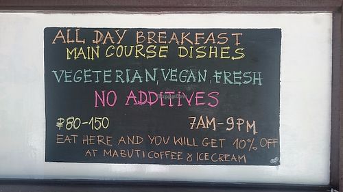 Info at Jaried Vege House in Palawan