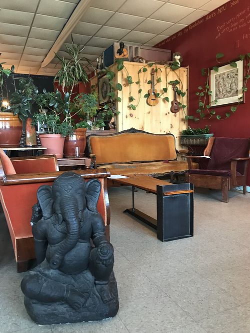 Comfy seats at Lubec Brewing Company Tap Room in Lubec