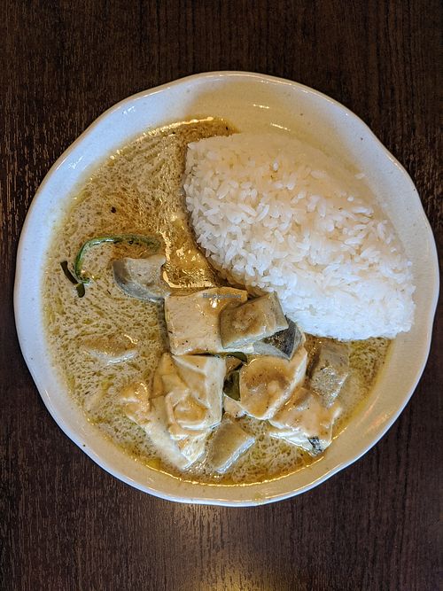 Green curry with tofu instead of chicken at Rod Dee in Zama