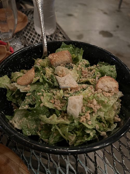 Caesar salad  at La Rana Vegana in Cabo San Lucas